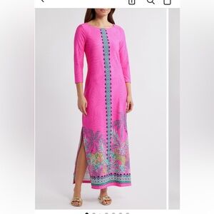 LILLY PULITZER Seralina UPF 50 Maxi Dress, Wild Side, Sz M, NWT